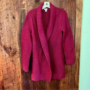 L.L. Bean Women's Deep Red Cardigan